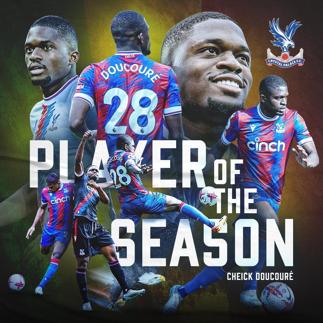 cheick doucoure de jmg academie joueur de l'année avec Crystal Palace