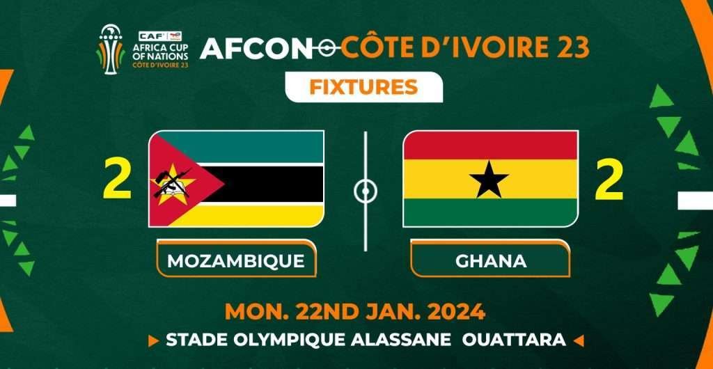 Can 2024 le 22 janvier 2024 Jour 3 2 Mozambique 2 - 2 Ghana